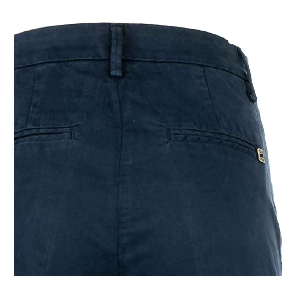 Manila Grace Blauwe Chino Broek voor Vrouwen Blue Dames