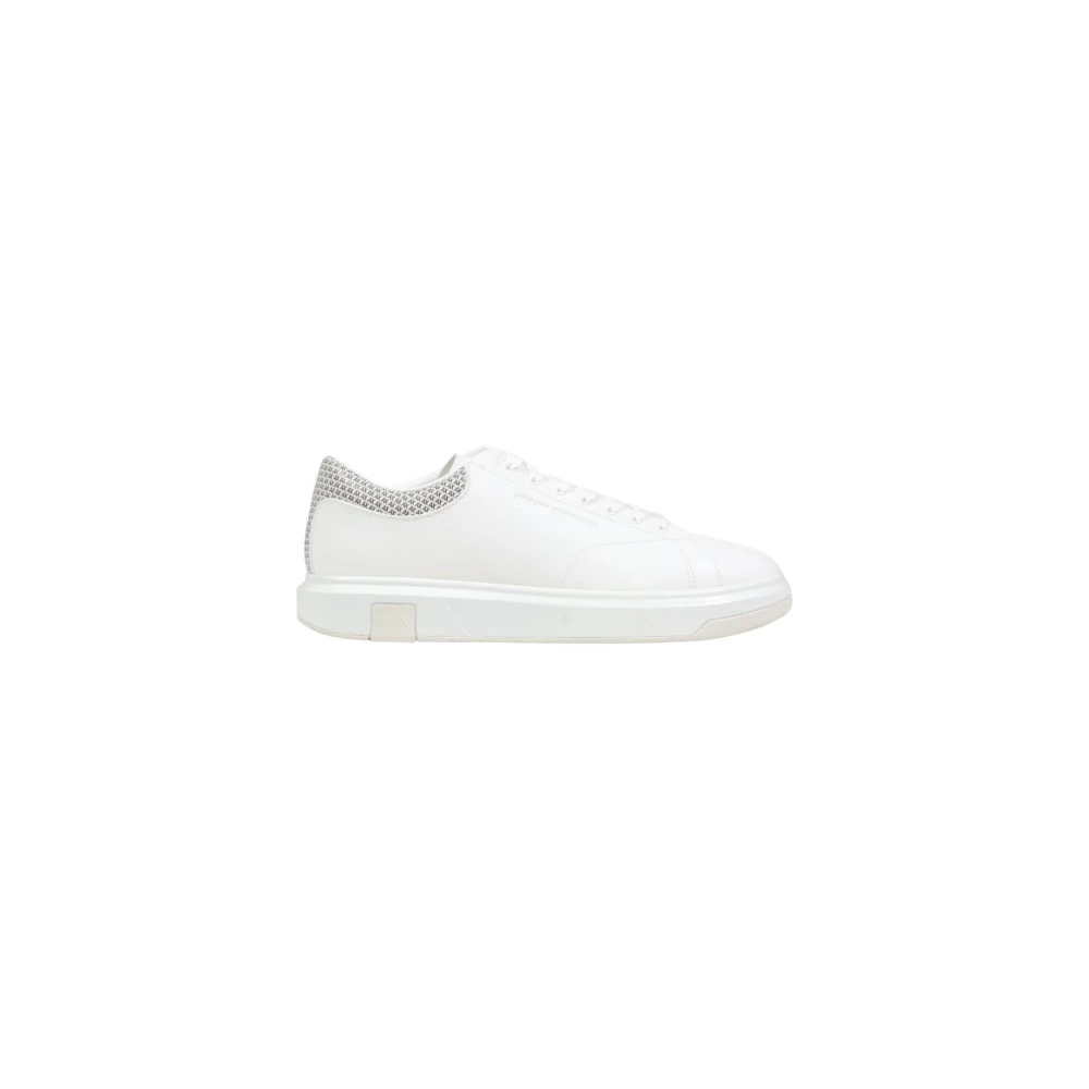 Armani Exchange Men's White Sneakers, 6 Uk, Sporty Slip-On Trainers With Laces