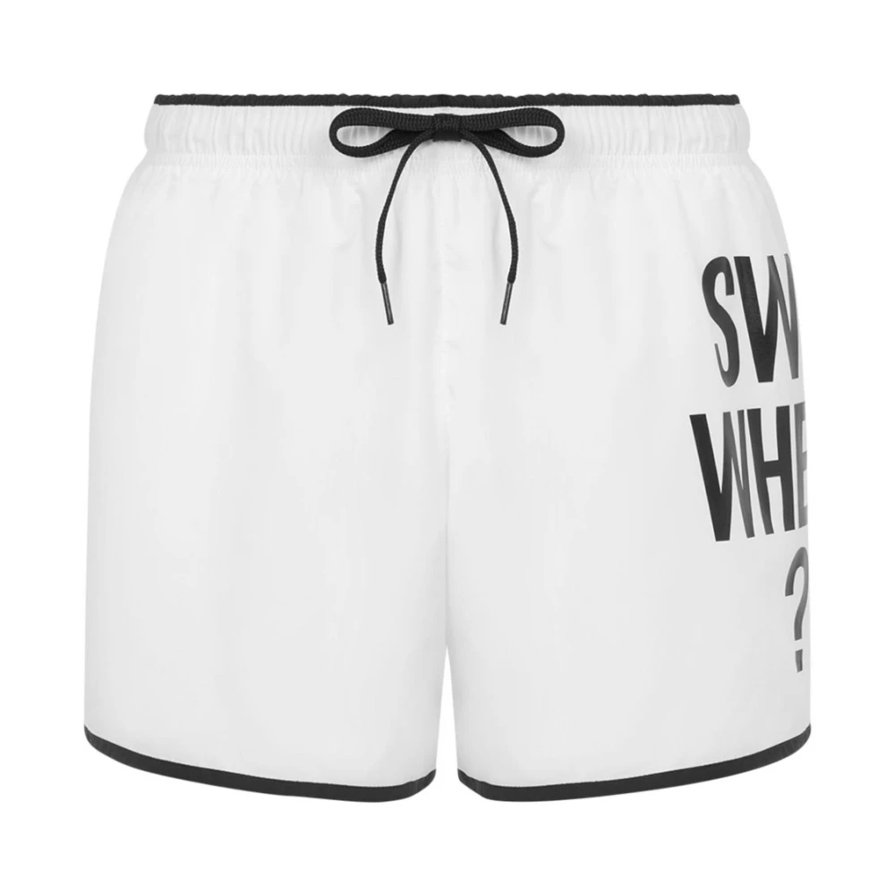 Moschino Men's White Beachwear,, Sea Clothing Small
