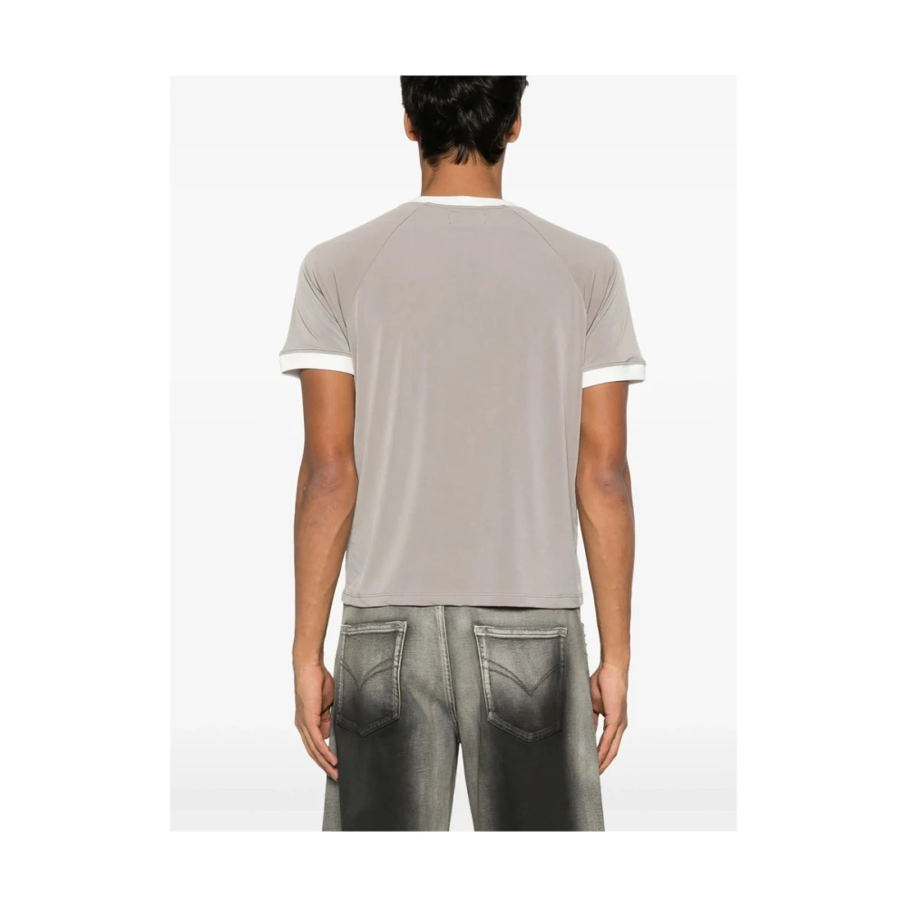 Magliano Bruine Logo Print Korte Mouw T-shirt Gray Heren
