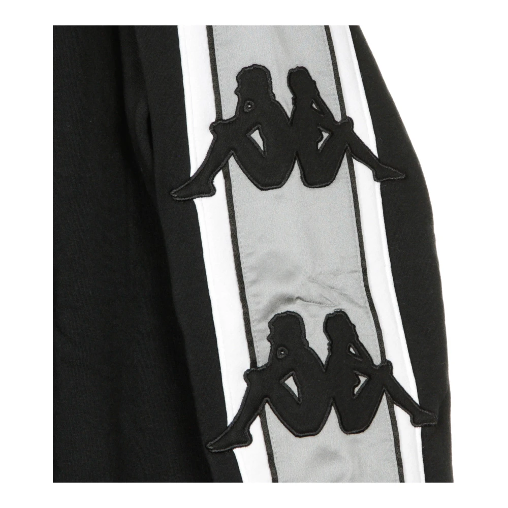 Kappa Zwart Grijs Zilveren Heren Hoodie Black Heren