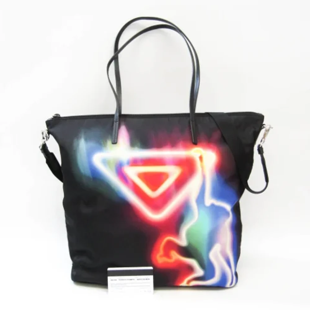 Prada Vintage Pre-owned Leather shoulder-bags Black Dames
