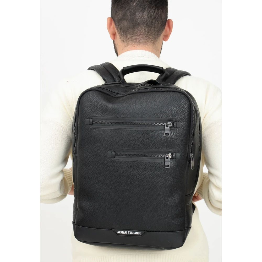 Armani Exchange Stijlvolle Zwarte Rugzak Black Heren