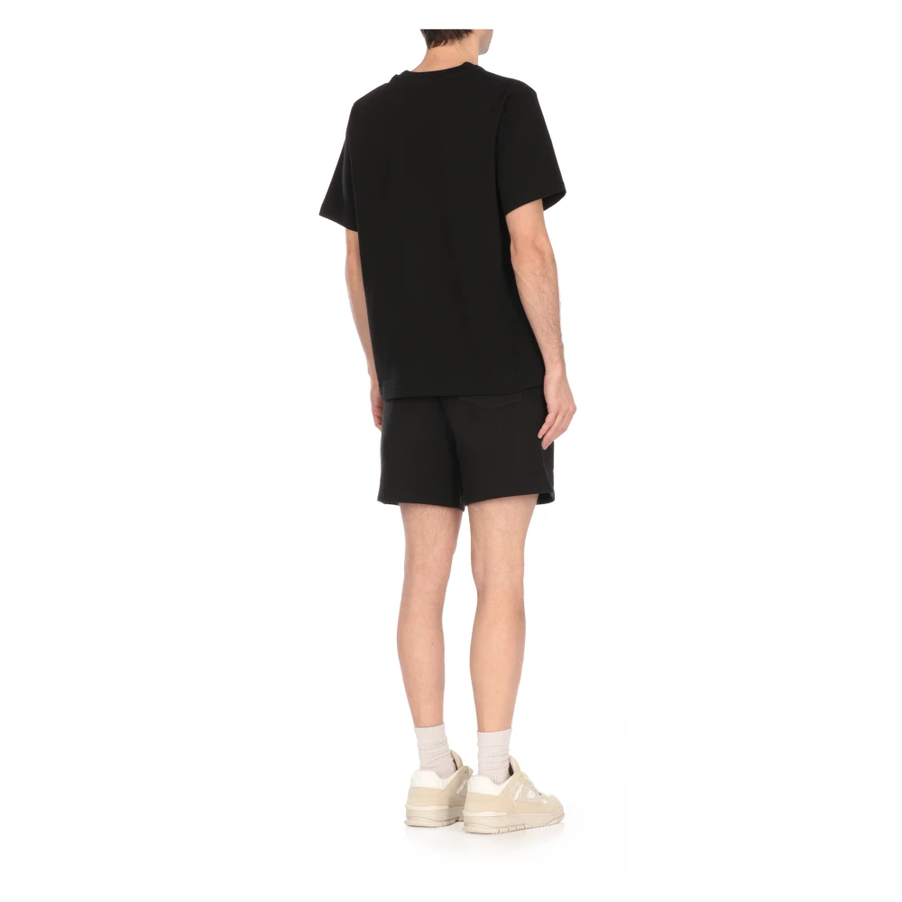 Casablanca Zwarte katoenen T-shirt met logo Black Heren