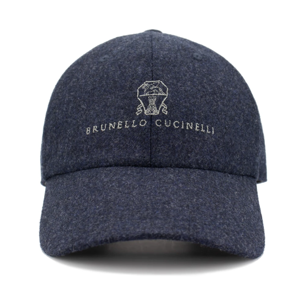 BRUNELLO CUCINELLI Sportieve Baseballpet van Fijne Materialen Blue Heren