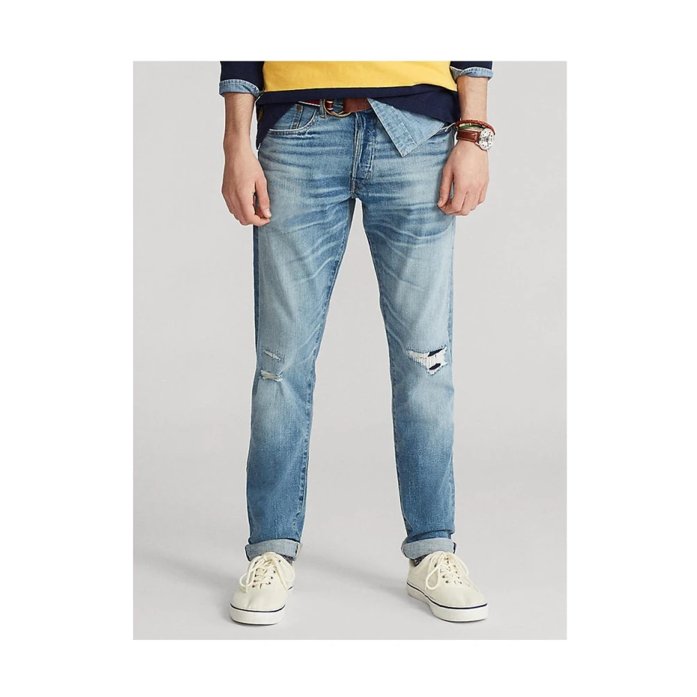 Ralph Lauren Vintage-geïnspireerde Blauwe Straight Fit Jeans Blue Heren