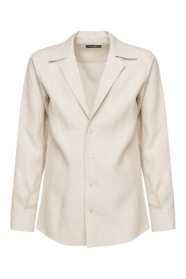 beige-linen-v-neck-shirt