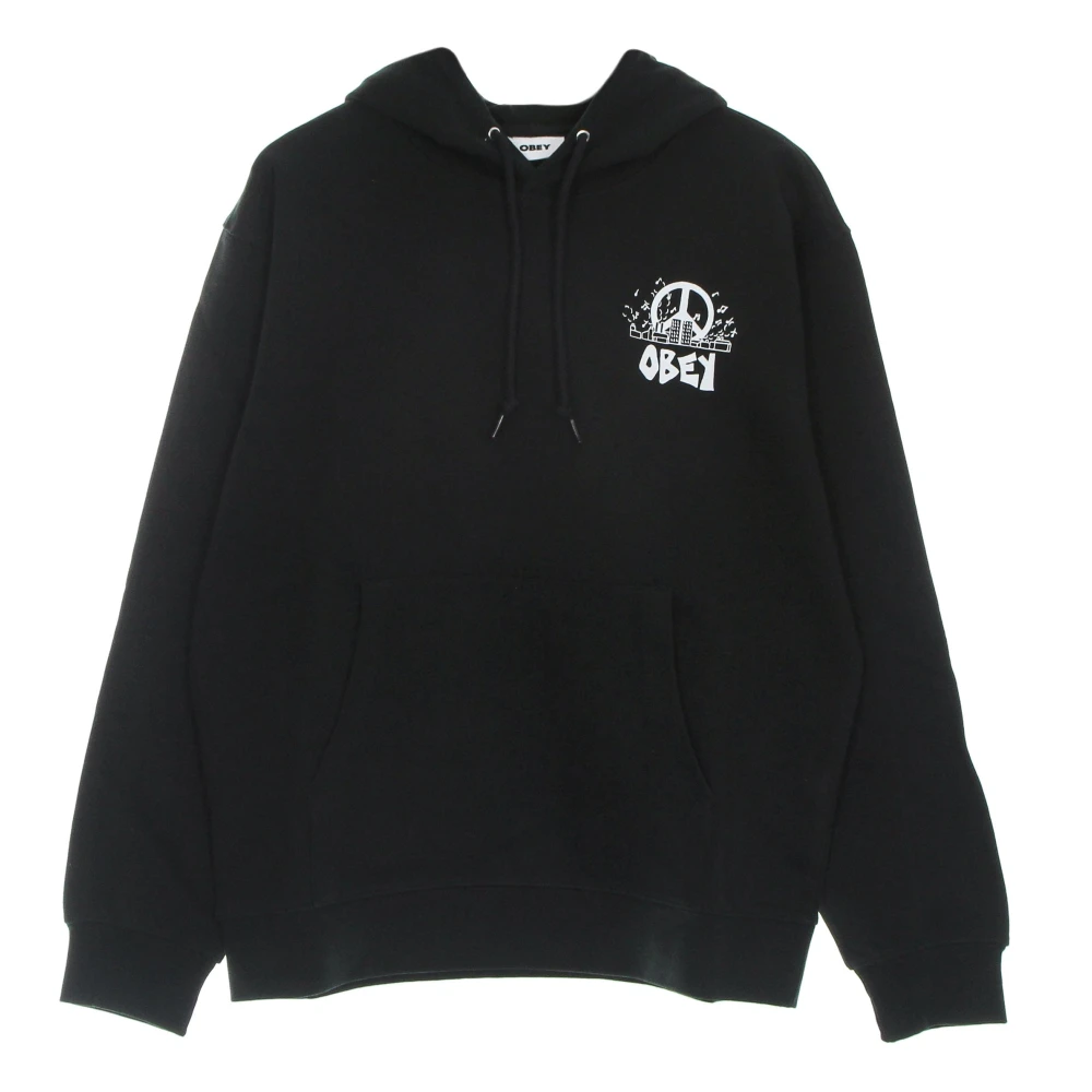Obey City Block Premium French Terry Hood Black Heren