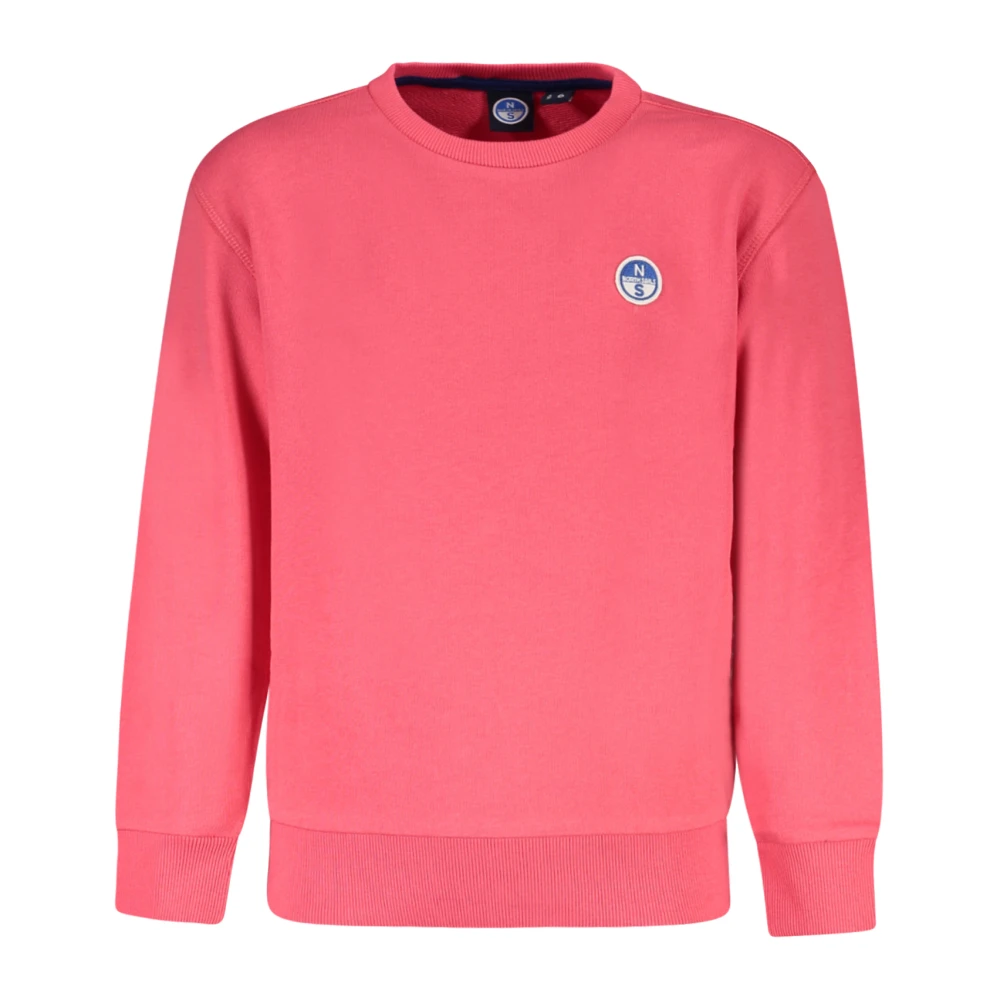 North Sails Unisex Kids Pink Kids Sweatshirts, 12 Y, Sweatshirt With Logo Patch
