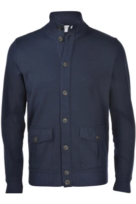 Blå Jacka Skjorta Bomull Polyester