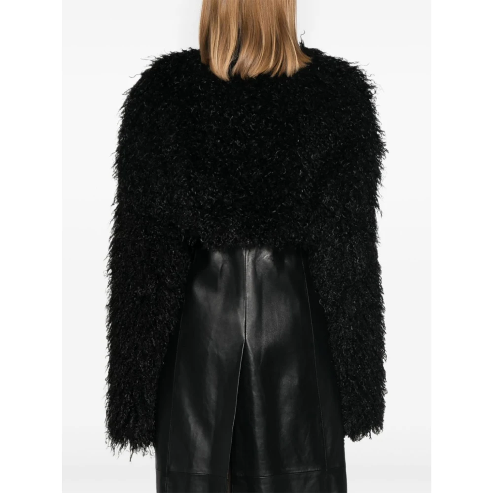 SPORTMAX Stijlvolle Jassen met Baffo 003 Ontwerp Black Dames