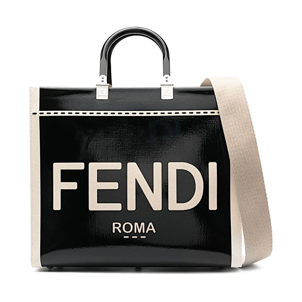 Fendi Stijlvolle Leren Tas voor Vrouwen Black Dames