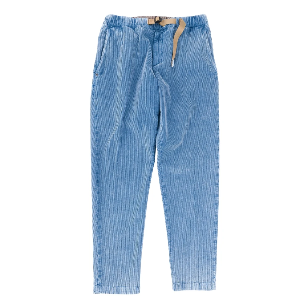 White Sand Faded Corduroy Tapered Fit Broek Blue Dames