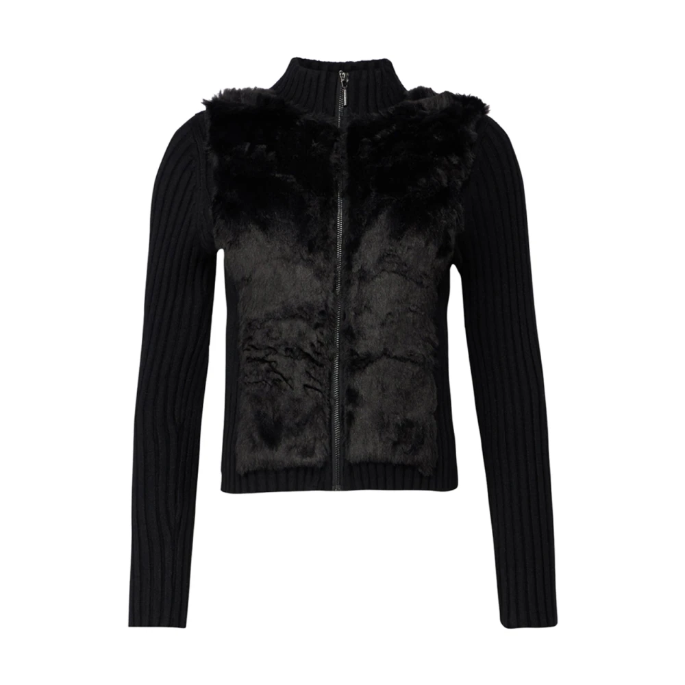 Guess Zwart Bontmix Vest Stijlvol Trendy Black Dames