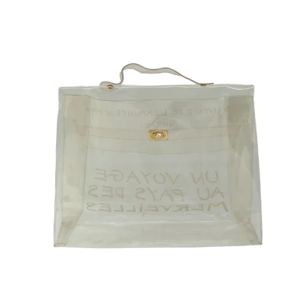 Hermès Vintage Pre-owned Fabric handbags White Dames
