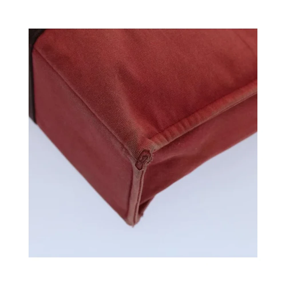 Hermès Vintage Pre-owned Cotton handbags Red Dames