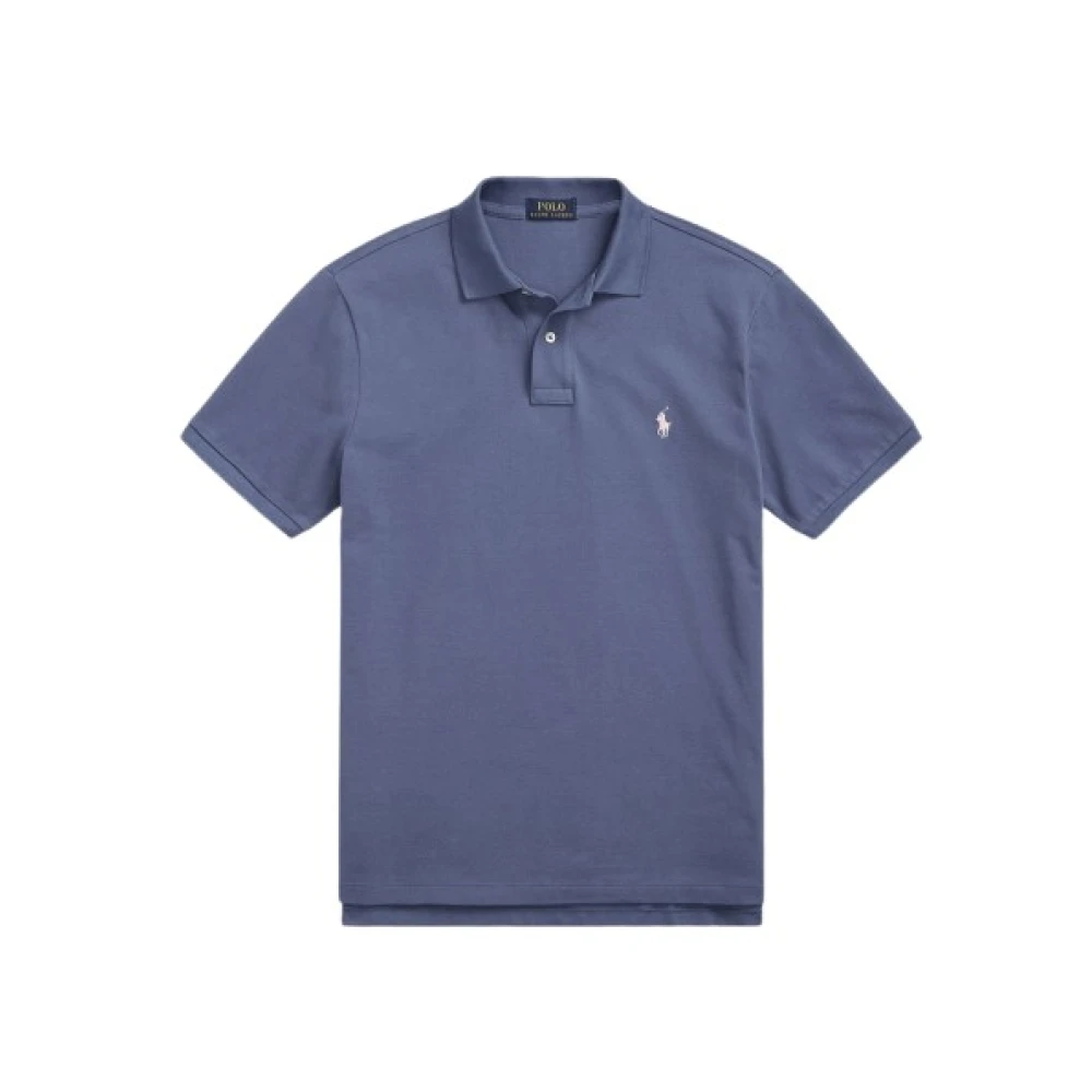 Polo Ralph Lauren Slim Fit Polo Shirt met Korte Mouwen Blue Heren
