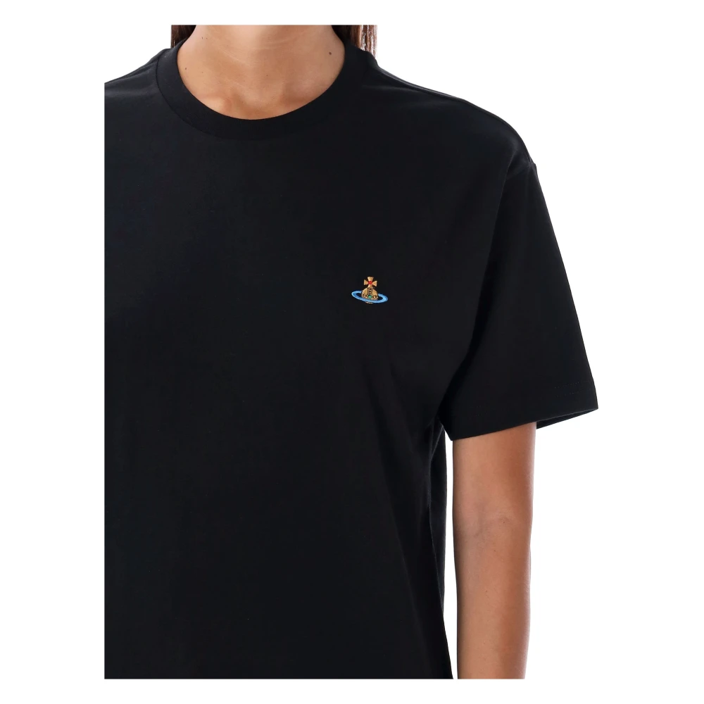 Vivienne Westwood Multicolor Orb Classic T-Shirt Zwart Black Dames