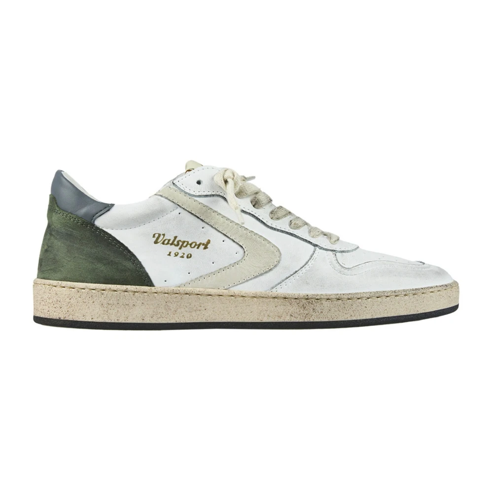 Valsport 1920 Bosgroene Leren Sneaker Heritage Heren Schoenen Wit