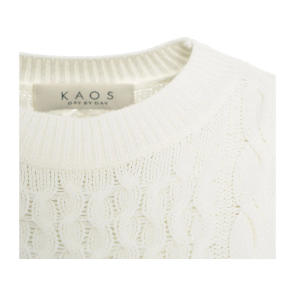 Kaos Witte Kabeltrui Aw24 White Dames