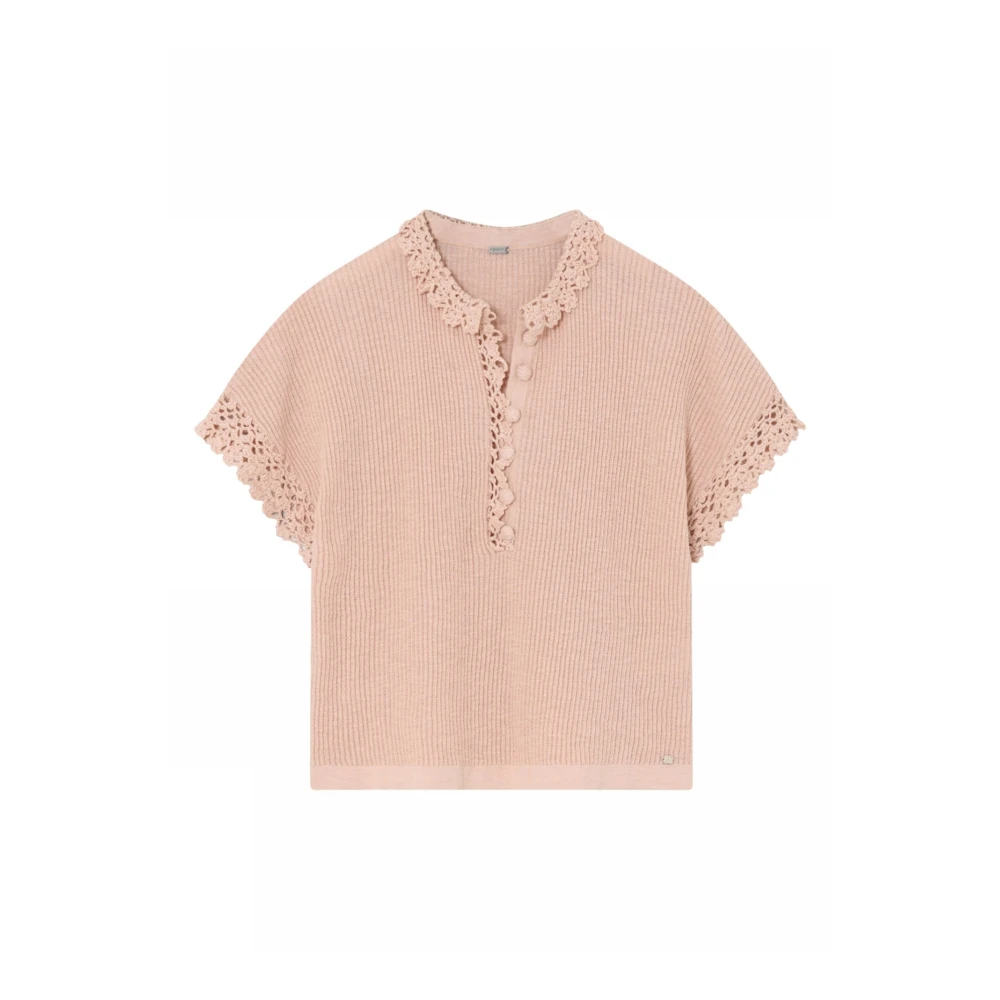 Gustav Women's Pink Round-Neck Knitwear, M, Round-Neck Knitwear