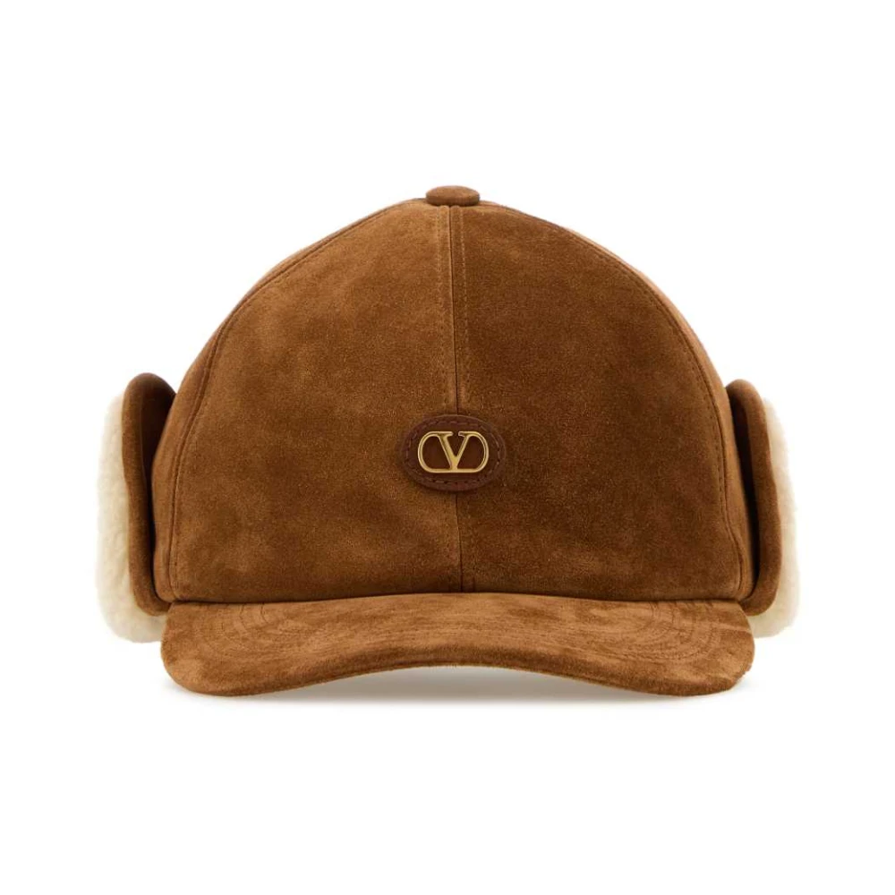 Valentino Garavani Brown Hats & Caps, Male, 58 Cm, Vlogo Signature Baseball Cap