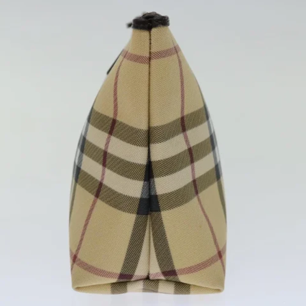 Burberry Vintage Pre-owned Canvas clutches Beige Dames