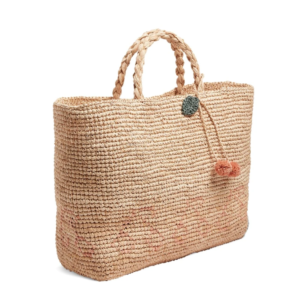 Bonpoint Raffia Winkelmand Natuurlijke Stijl Beige Dames