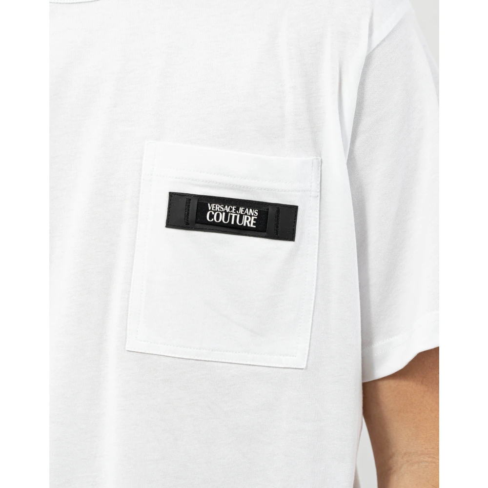 Versace Jeans Couture Grafisch Bedrukt T-Shirt White Heren