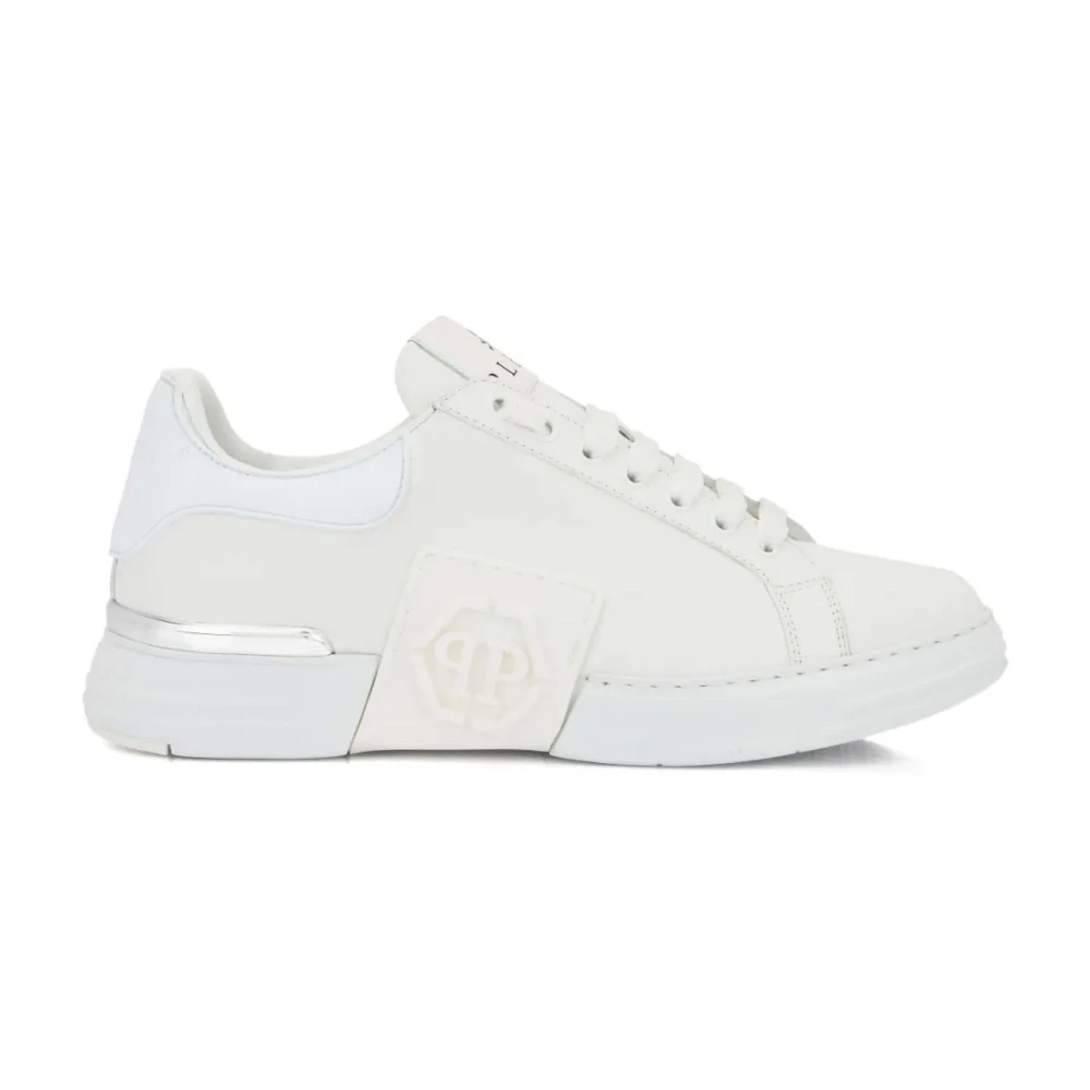 Philipp Plein Men's White Lo-Top Trainers - Sneakers - 10 Uk - Shoes