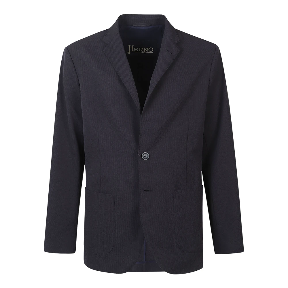 Herno Blå Seersucker Jacket