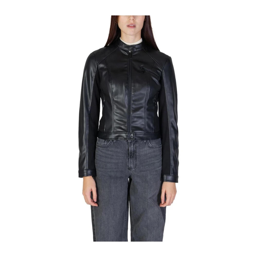 Guess Polyurethaan Damesjassen Collectie Black Dames