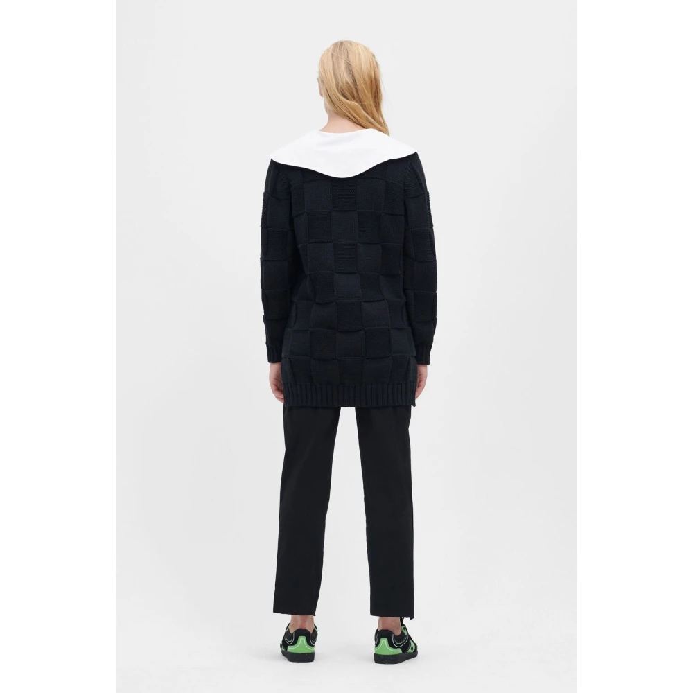 Ganni Contrastkraag Vest Blue Dames