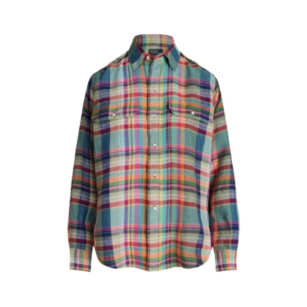 Polo Ralph Lauren Geruite Linnen Overhemd Multicolor Dames