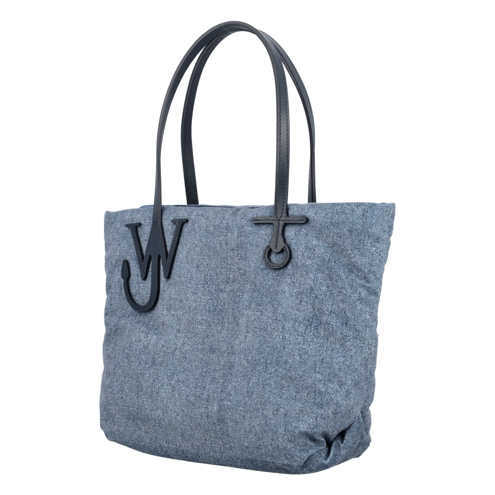 JW Anderson Blauwe Anker Denim Tote Tas Blue Unisex