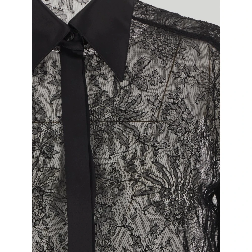 Dolce & Gabbana Kanten Shirt Black Dames