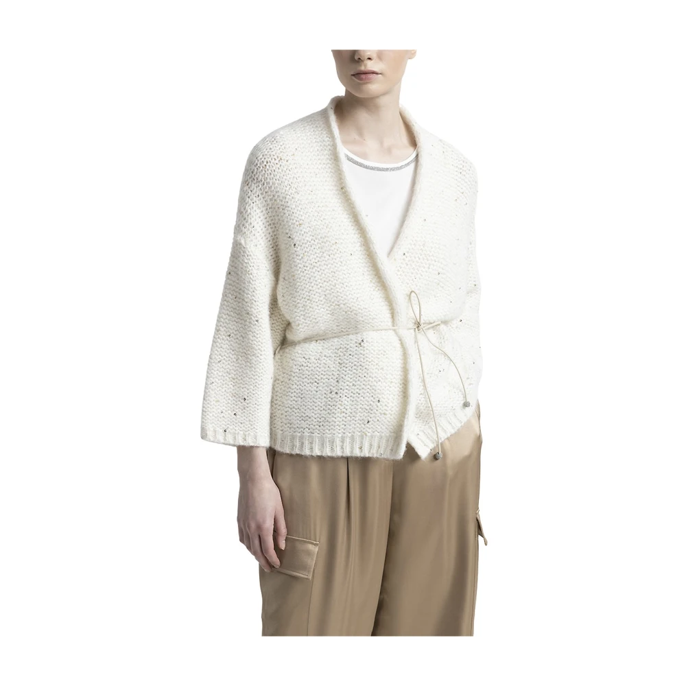 Alpakka ull oversized cardigan med paljetter