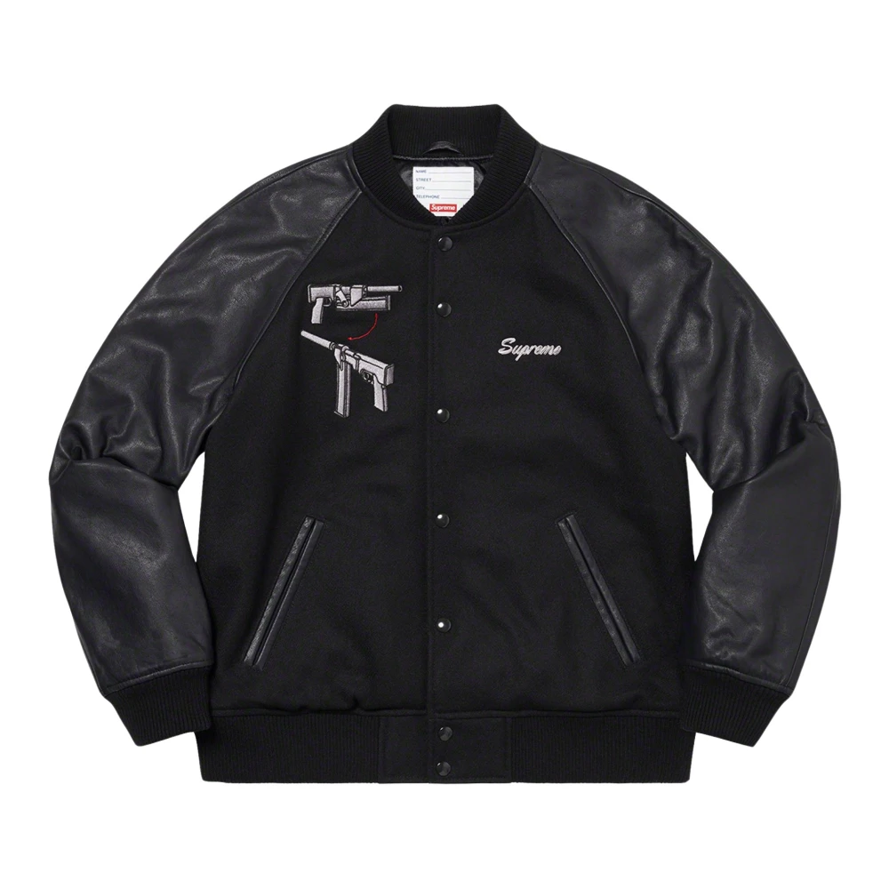 Supreme Begränsad upplaga Aeon Flux Varsity Jacket Black, Herr