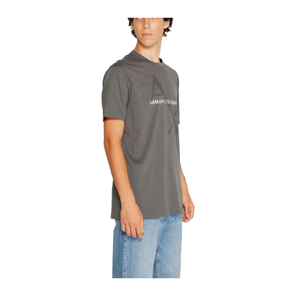 Armani Exchange Grijze T-shirt van katoen Gray Heren