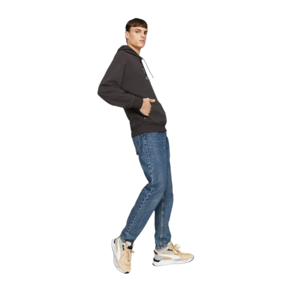 Puma Grafische hoodie Downtown stijl Black Heren
