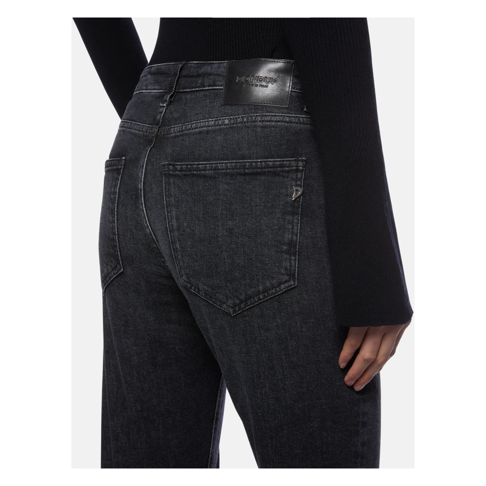 Dondup Stijlvolle Cropped Jeans voor Vrouwen Black Dames