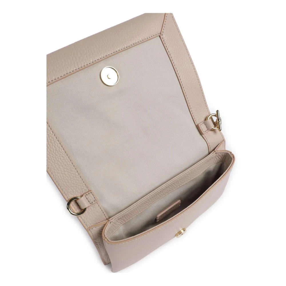 Coccinelle Leren schoudertas met kettingriem Pink Dames
