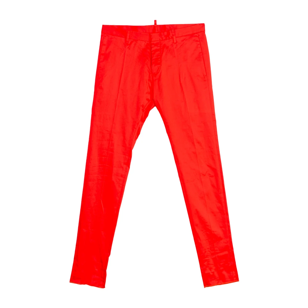 Dsquared2 Men's Orange Slim-Fit Trousers, S, Slim-Fit Chino Trousers