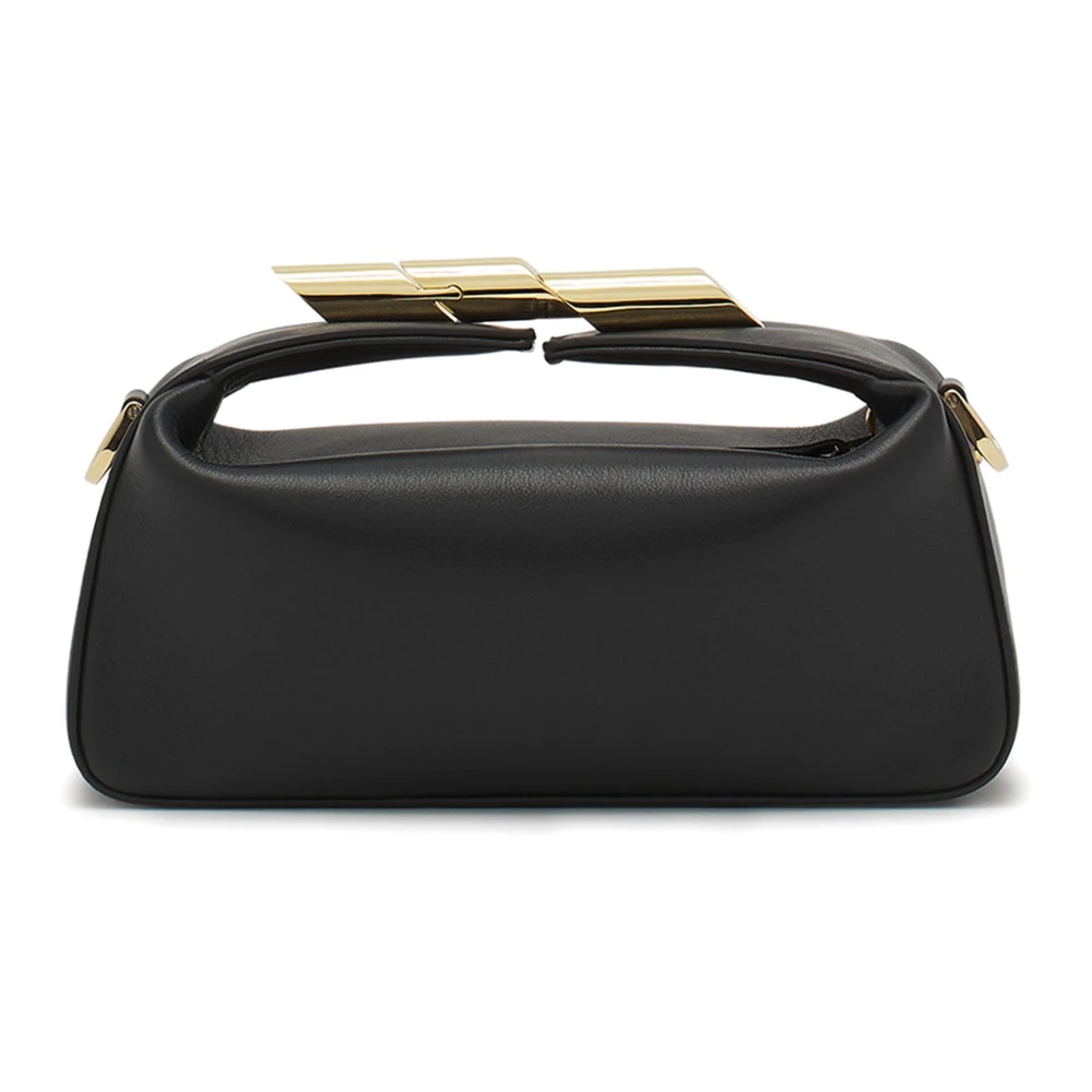 Lanvin Zwarte Paillet Schoudertas Black Dames