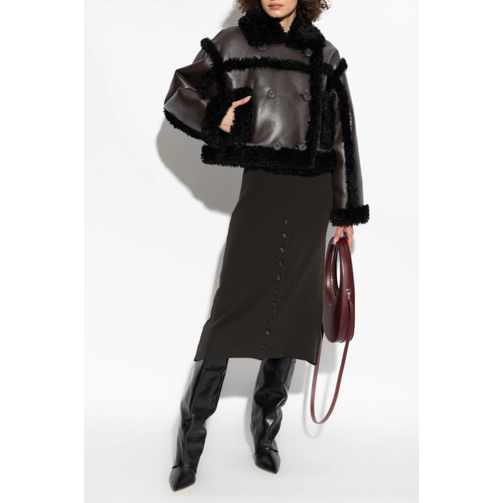 Stand Studio Faux Fur Jacket Kristy Brown Dames