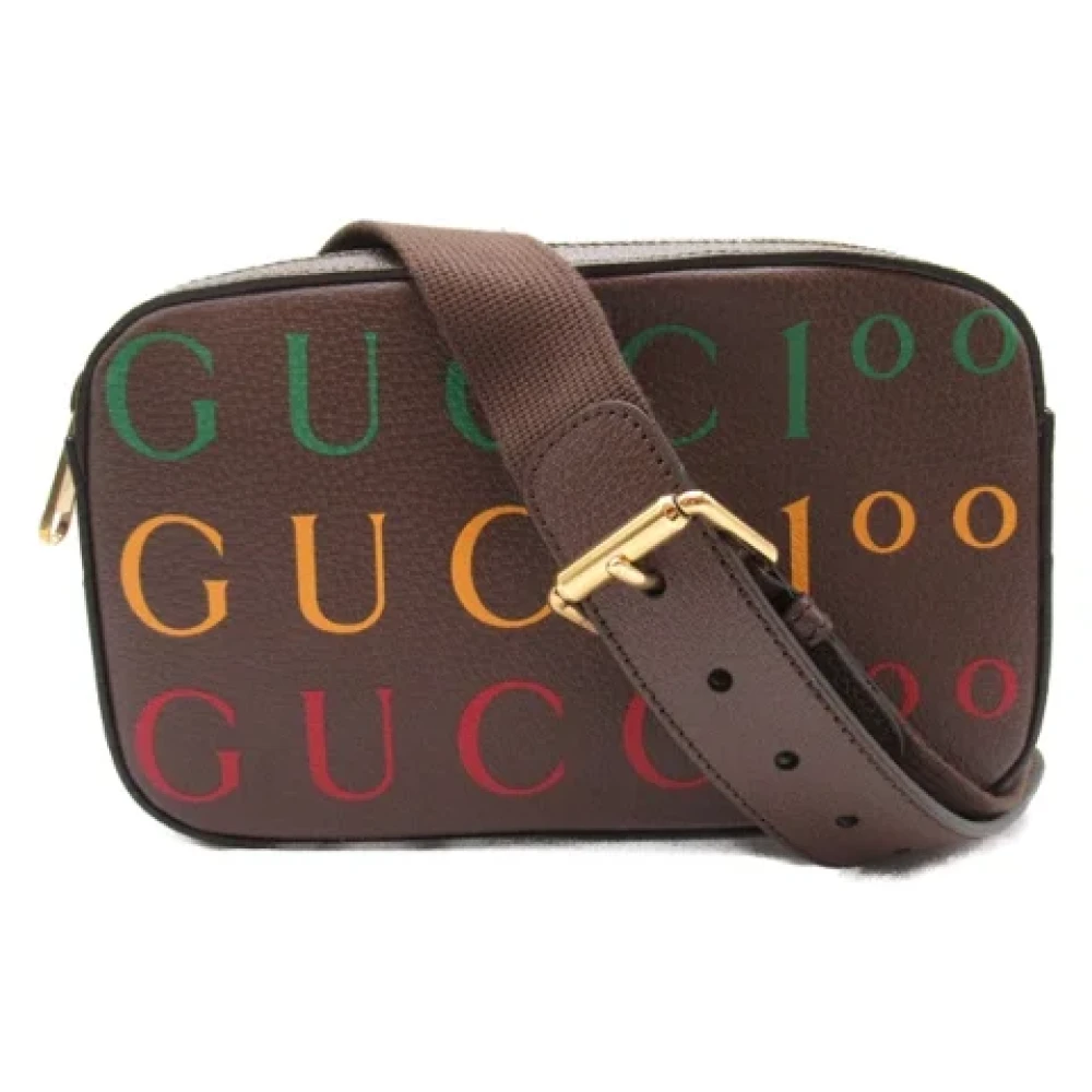 Gucci Vintage Pre-owned Leather crossbody-bags Brown Dames