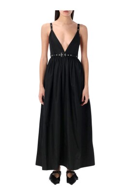 sort-maxi-aline-kjole-chic-stil