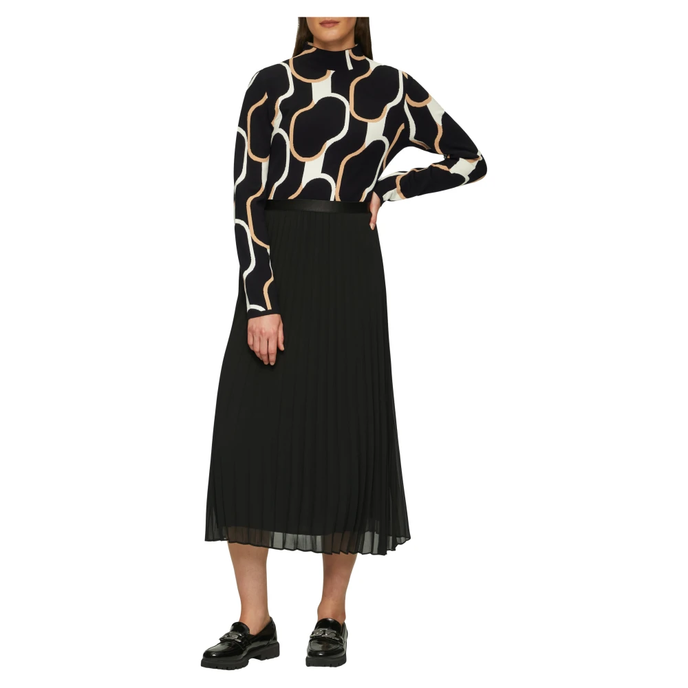 s.Oliver Jacquard Gebreide Trui Black Dames