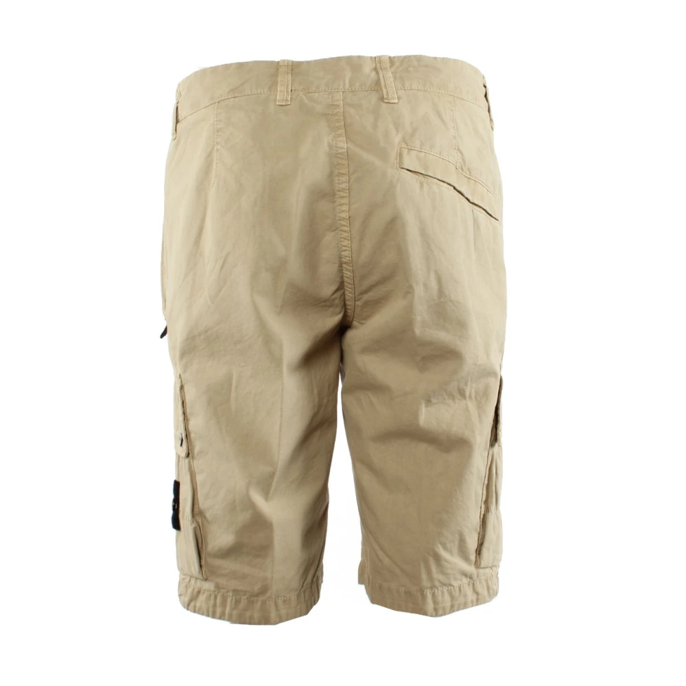 Stone Island Beige Katoenen Bermuda Shorts SL Model Beige Heren