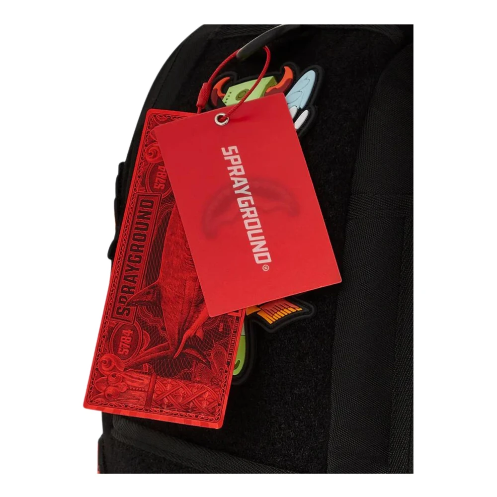 Sprayground Zwart Dlx-Special Velcro Patch Rugzak Black Unisex